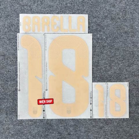 NAMESET BARELLA 18 AUTHENTIC Ý SÂN NHÀ 2026 WORLD CUP