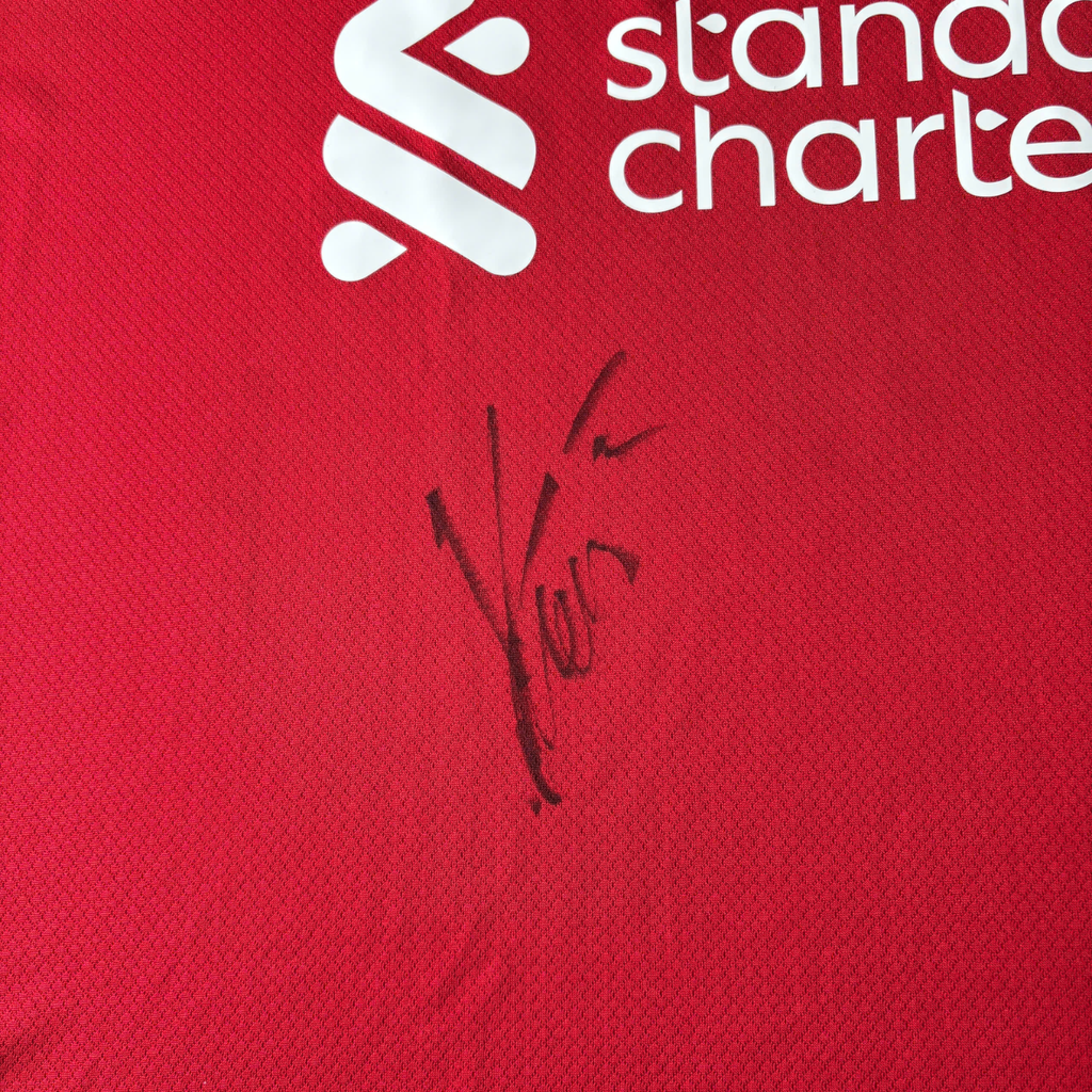 ÁO BÓNG ĐÁ LIVERPOOL 2023/24 SÂN NHÀ CHÍNH HÃNG FAN DX2692-688 + CHỮ KÍ JOE GOMEZ & GIẤY CHỨNG NHẬN