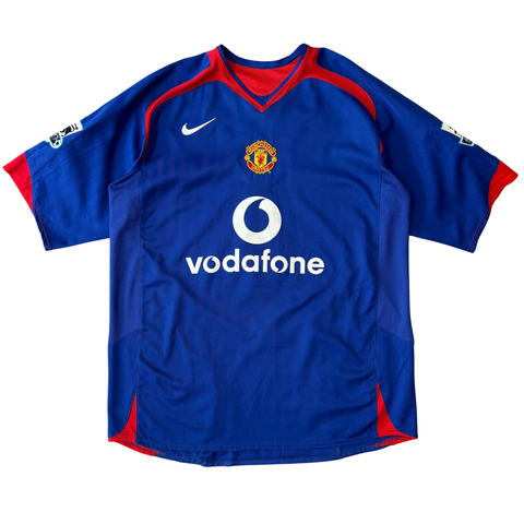 ÁO BÓNG ĐÁ MANCHESTER UNITED 2005/06 SÂN KHÁCH CHÍNH HÃNG - PATCH NHA + HEINZE 4 - 09755999