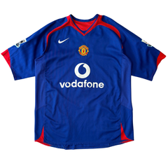 ÁO BÓNG ĐÁ MANCHESTER UNITED 2005/06 SÂN KHÁCH CHÍNH HÃNG - PATCH NHA + HEINZE 4 - 09755999