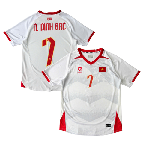 ÁO BÓNG ĐÁ VIỆT NAM 2025 SÂN KHÁCH CHÍNH HÃNG PLAYER - N.DINH.BAC #7 - MJ-A4040-01