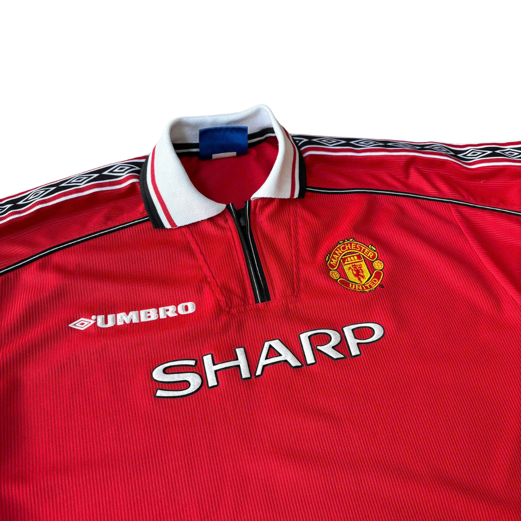 ÁO BÓNG ĐÁ MANCHESTER UNITED 1998/99 SÂN NHÀ CHÍNH HÃNG KID - (SIZE L.BOY)