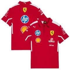 ÁO ĐUA XE SCUDERIA FERRARI 2025 TEAM POLO ĐỎ 763944-01
