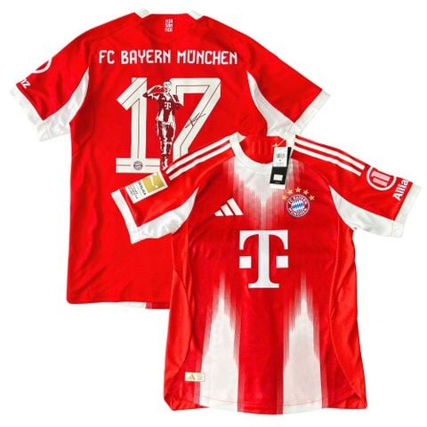 ÁO BÓNG ĐÁ BAYERN MUNICH 2025/26 SÂN NHÀ CHÍNH HÃNG PLAYER - PATCH VÔ ĐỊCH BUNDESLIGA + NAMESET OLISE - JJ2144