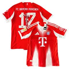 ÁO BÓNG ĐÁ BAYERN MUNICH 2025/26 SÂN NHÀ CHÍNH HÃNG PLAYER - PATCH VÔ ĐỊCH BUNDESLIGA + NAMESET OLISE - JJ2144