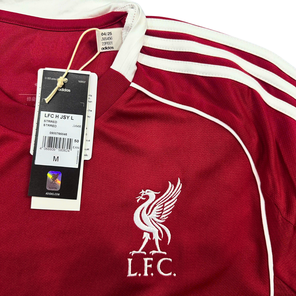 ÁO BÓNG ĐÁ LIVERPOOL 2025/26 SÂN NHÀ TAY DÀI CHÍNH HÃNG JV6456