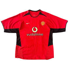ÁO BÓNG ĐÁ MANCHESTER UNITED 2002/04 CHÍNH HÃNG BẢN FAN NAMESET SAHA 9