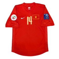 ÁO BÓNG ĐÁ NỮ VIỆT NAM 2010 CHÍNH HÃNG PLAYER - PATCH WOMEN'S ASIAN CUP 2010 + D.T.K.CHI #14