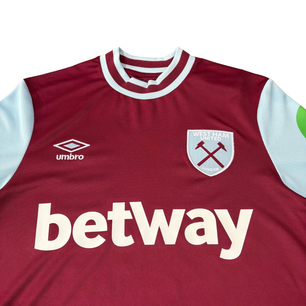 ÁO BÓNG ĐÁ WEST HAM UNITED 2024/25 SÂN NHÀ CHÍNH HÃNG FAN