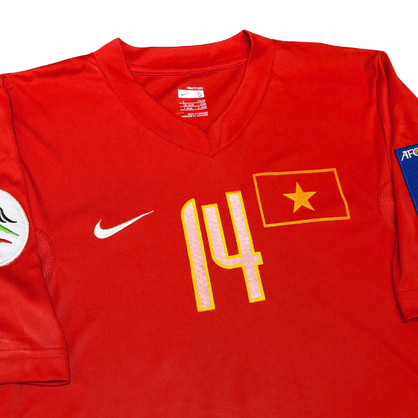 ÁO BÓNG ĐÁ NỮ VIỆT NAM 2010 CHÍNH HÃNG PLAYER - PATCH WOMEN'S ASIAN CUP 2010 + D.T.K.CHI #14