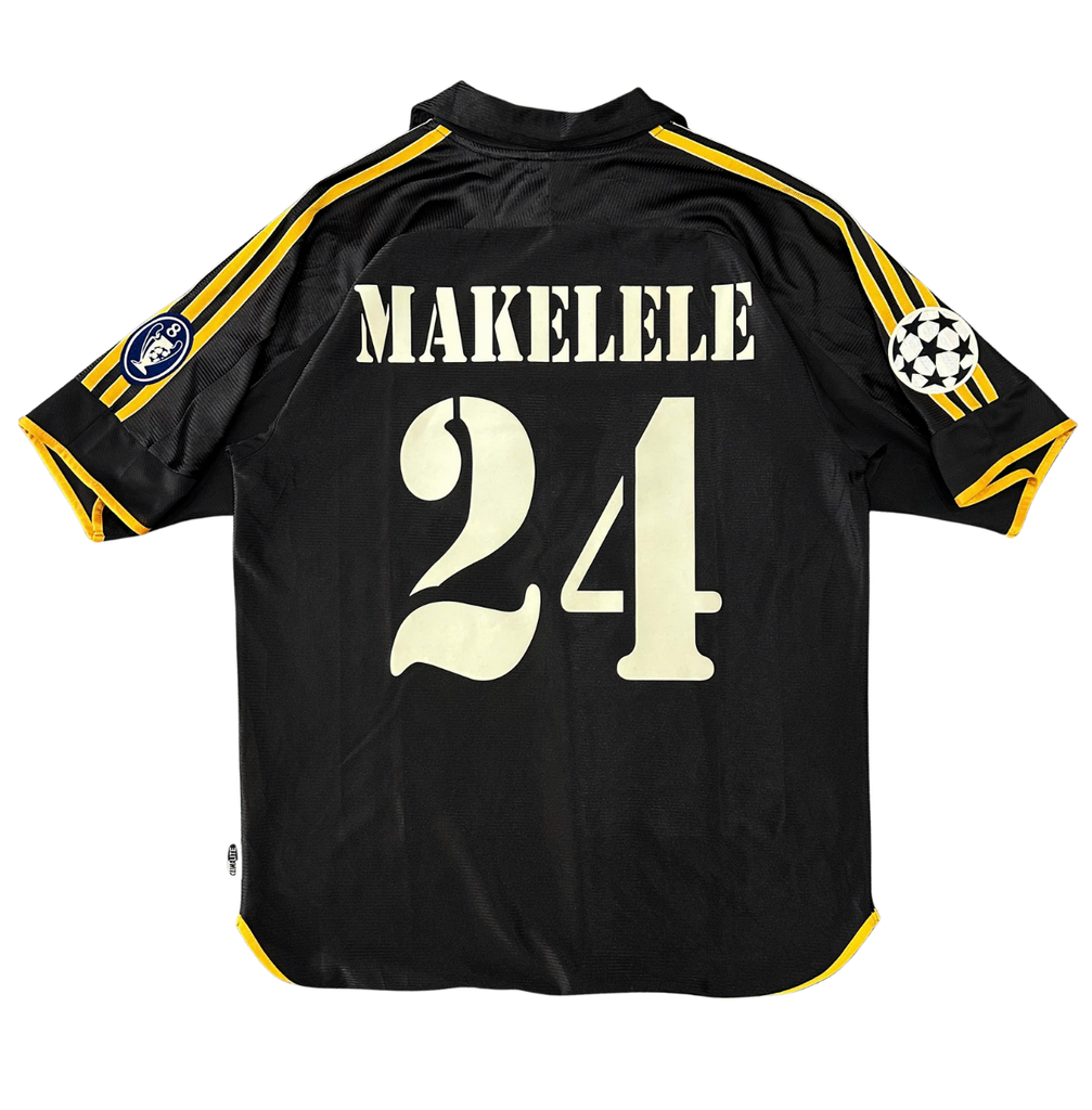 ÁO BÓNG ĐÁ REAL MADRID 1999/01 CHÍNH HÃNG SÂN KHÁCH NAMESET MAKELELE 24 - 627114