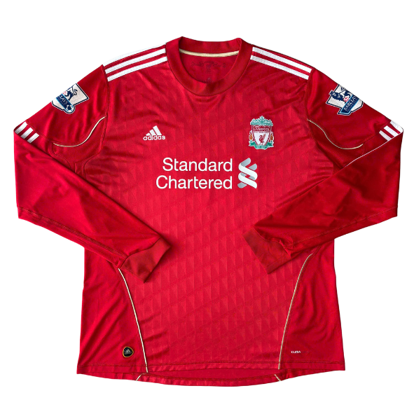 ÁO BÓNG ĐÁ LIVERPOOL 2010/12 SÂN NHÀ CHÍNH HÃNG FAN TAY DÀI + PATCH EPL & BELLAMY #39 - P96693