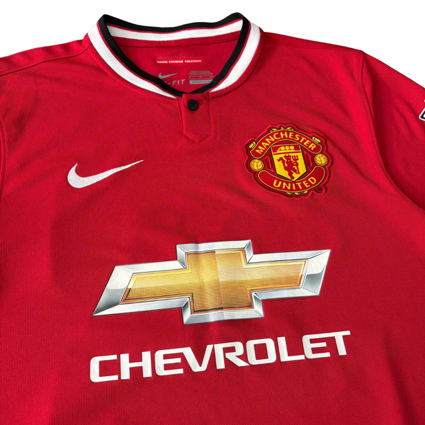 ÁO BÓNG ĐÁ MANCHESTER UNITED 2014/15 SÂN NHÀ CHÍNH HÃNG FAN + PATCH NGOẠI HẠNG ANH & VALENCIA #25