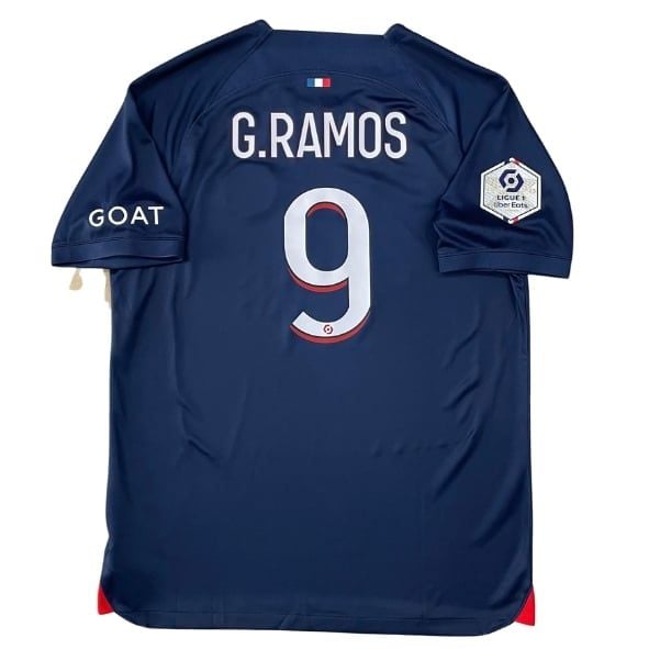 ÁO BÓNG ĐÁ PSG 2023/24 SÂN NHÀ CHÍNH HÃNG FAN + PATCH LIGUE 1 & G.RAMOS #9 - DX2694-411