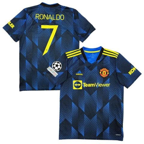 ÁO BÓNG ĐÁ MANCHESTER UNITED 2021/22 THỨ BA CHÍNH HÃNG FAN - PATCH C1 + RONALDO #7 - GM4616