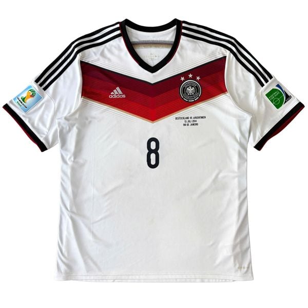 ÁO BÓNG ĐÁ ĐỨC 2014 SÂN NHÀ CHÍNH HÃNG - PATCH FIFA WORLD CUP 2014 + FINAL DETAIL - ÖZIL #8 - G87445