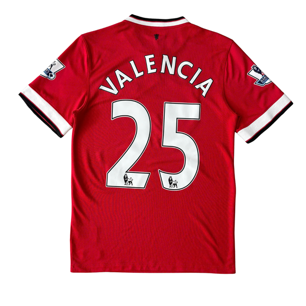 ÁO BÓNG ĐÁ MANCHESTER UNITED 2014/15 SÂN NHÀ CHÍNH HÃNG FAN + PATCH NGOẠI HẠNG ANH & VALENCIA #25