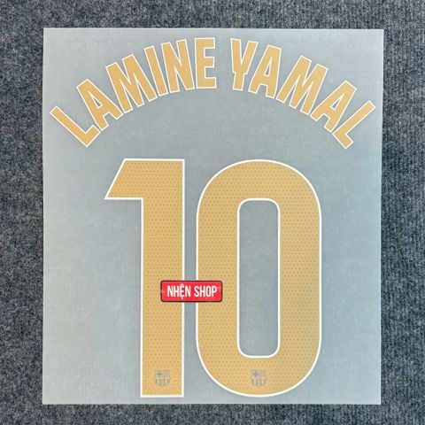 NAMESET LAMINE YAMAL 10 AUTHENTIC BARCELONA SÂN KHÁCH 2026/27 LALIGA