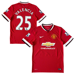ÁO BÓNG ĐÁ MANCHESTER UNITED 2014/15 SÂN NHÀ CHÍNH HÃNG FAN + PATCH NGOẠI HẠNG ANH & VALENCIA #25