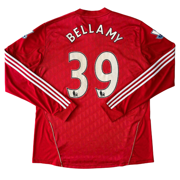 ÁO BÓNG ĐÁ LIVERPOOL 2010/12 SÂN NHÀ CHÍNH HÃNG FAN TAY DÀI + PATCH EPL & BELLAMY #39 - P96693