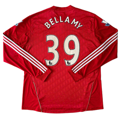 ÁO BÓNG ĐÁ LIVERPOOL 2010/12 SÂN NHÀ CHÍNH HÃNG FAN TAY DÀI + PATCH EPL & BELLAMY #39 - P96693