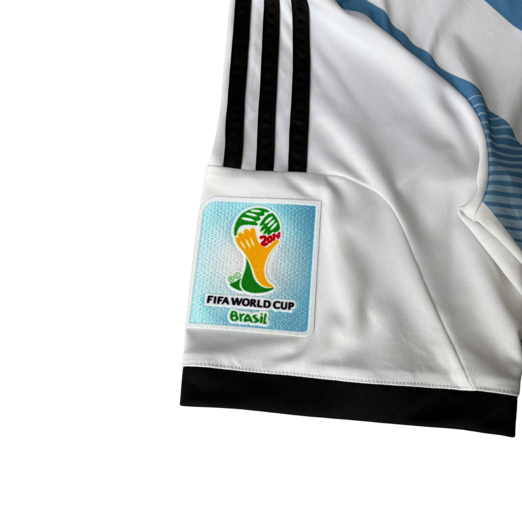 ÁO BÓNG ĐÁ ARGENTINA 2014 SÂN CHÍNH HÃNG FAN - PATCH WORLD CUP 2014+MATCH DETAIL - MESSI #10 -- G74569