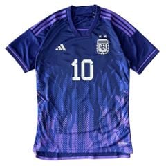 ÁO BÓNG ĐÁ ARGENTINA WC2022 SÂN KHÁCH CHÍNH HÃNG FAN - MESSI #10 - HF2159