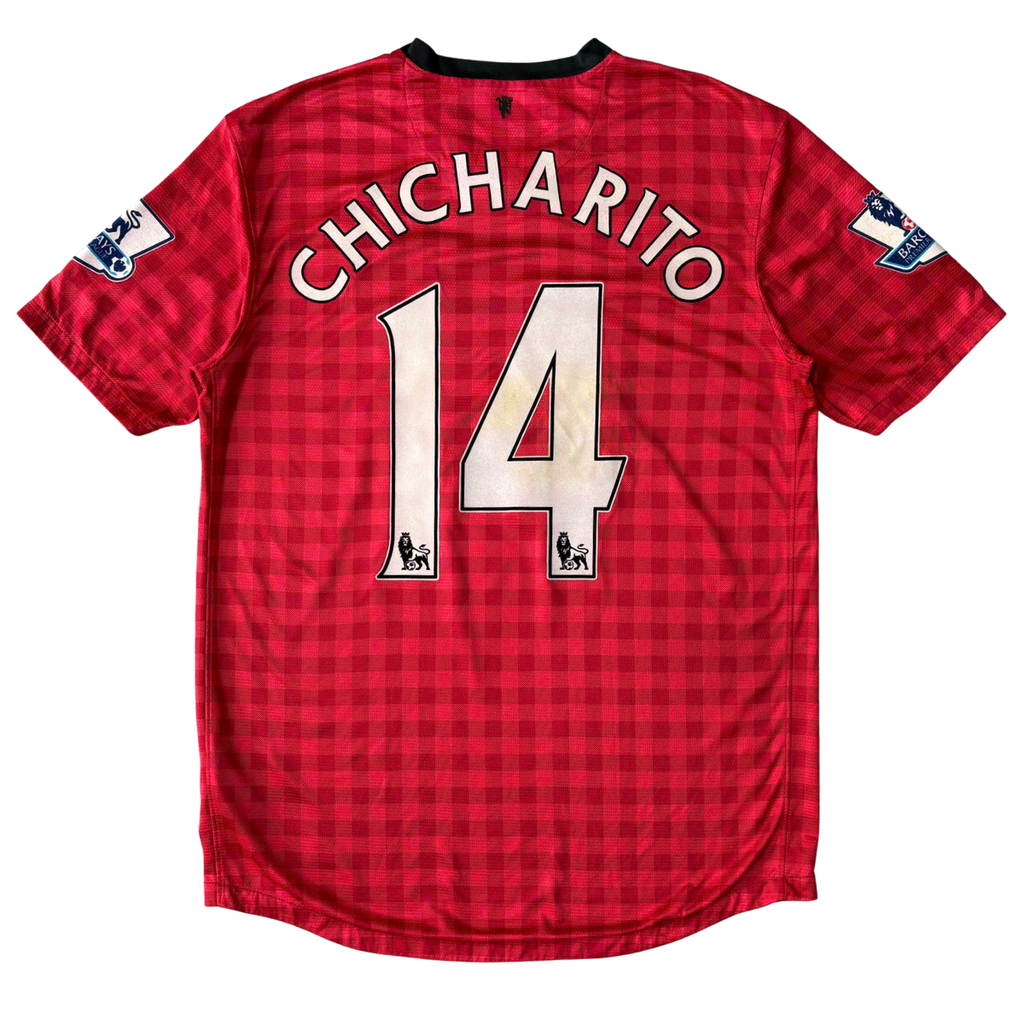 ÁO BÓNG ĐÁ MANCHESTER UNITED 2012/13 SÂN NHÀ CHÍNH HÃNG + PATCH NGOẠI HẠNG ANH - CHICHARITO #14 -- 479278-623