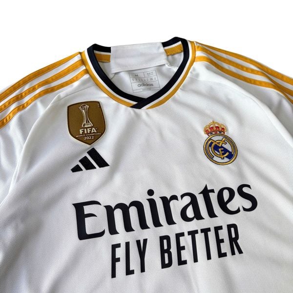 ÁO BÓNG ĐÁ REAL MADRID 2023/24 SÂN NHÀ CHÍNH HÃNG FAN - PATCH C1, FIFA CLUB WORLD CUP + RODRYGO #11 - HR3796