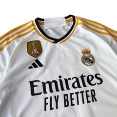 ÁO BÓNG ĐÁ REAL MADRID 2023/24 SÂN NHÀ CHÍNH HÃNG FAN - PATCH C1, FIFA CLUB WORLD CUP + RODRYGO #11 - HR3796