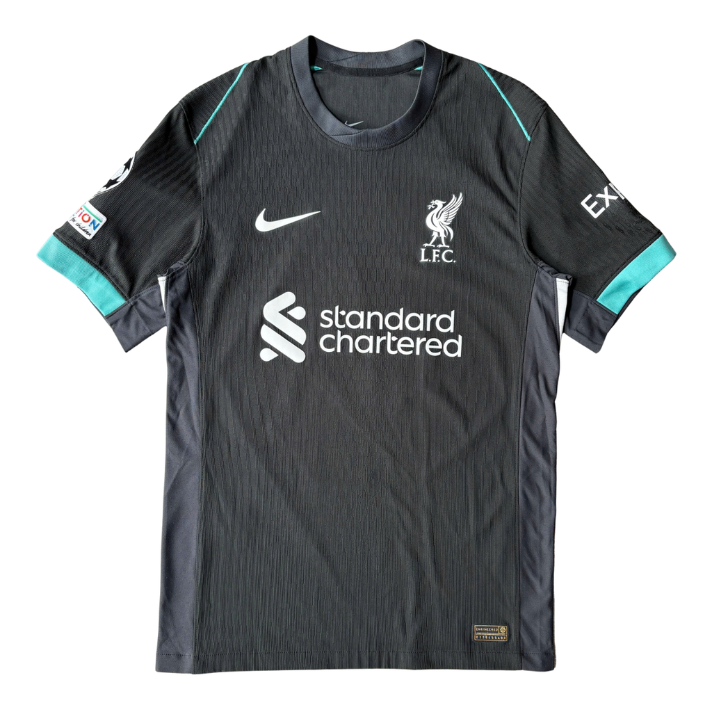 ÁO BÓNG ĐÁ LIVERPOOL 2024/25 SÂN KHÁCH CHÍNH HÃNG PLAYER - VAN DIJK #4 + PATCH C1 - FN8761-322.