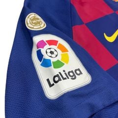 ÁO BÓNG ĐÁ BARCELONA 2019/20 SÂN NHÀ CHÍNH HÃNG PLAYER - NAMESET,PATCH: MESSI-10 + LALIGA (KHÔNG TAG - 9/10) - AJ5257-456