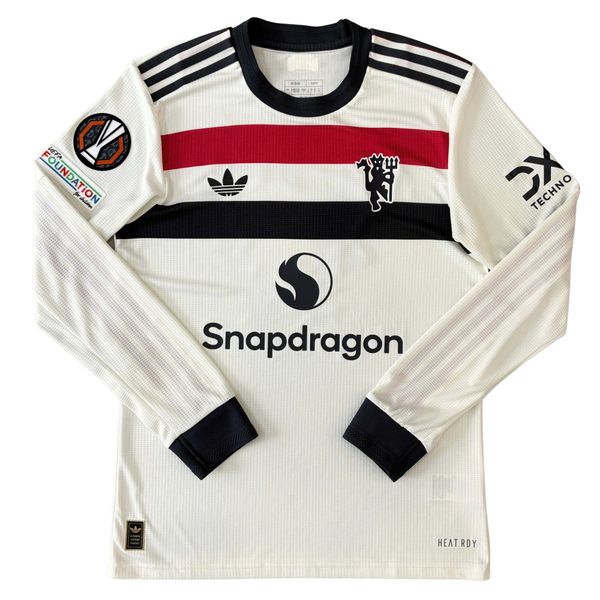 ÁO BÓNG ĐÁ MANCHESTER UNITED 2024/25 THỨ BA TAY DÀI CHÍNH HÃNG PLAYER - PATCH EUROPA LEAGUE + MAINOO #37 - IY7812
