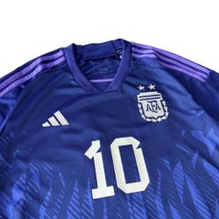 ÁO BÓNG ĐÁ ARGENTINA WC2022 SÂN KHÁCH CHÍNH HÃNG FAN - MESSI #10 - HF2159