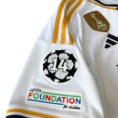 ÁO BÓNG ĐÁ REAL MADRID 2023/24 SÂN NHÀ CHÍNH HÃNG FAN - PATCH C1, FIFA CLUB WORLD CUP + RODRYGO #11 - HR3796