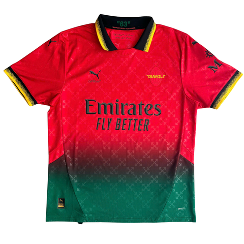 ÁO BÓNG ĐÁ AC MILAN X OFF WHITE CHÍNH HÃNG 783001-02 KHÔNG TAG 10/10