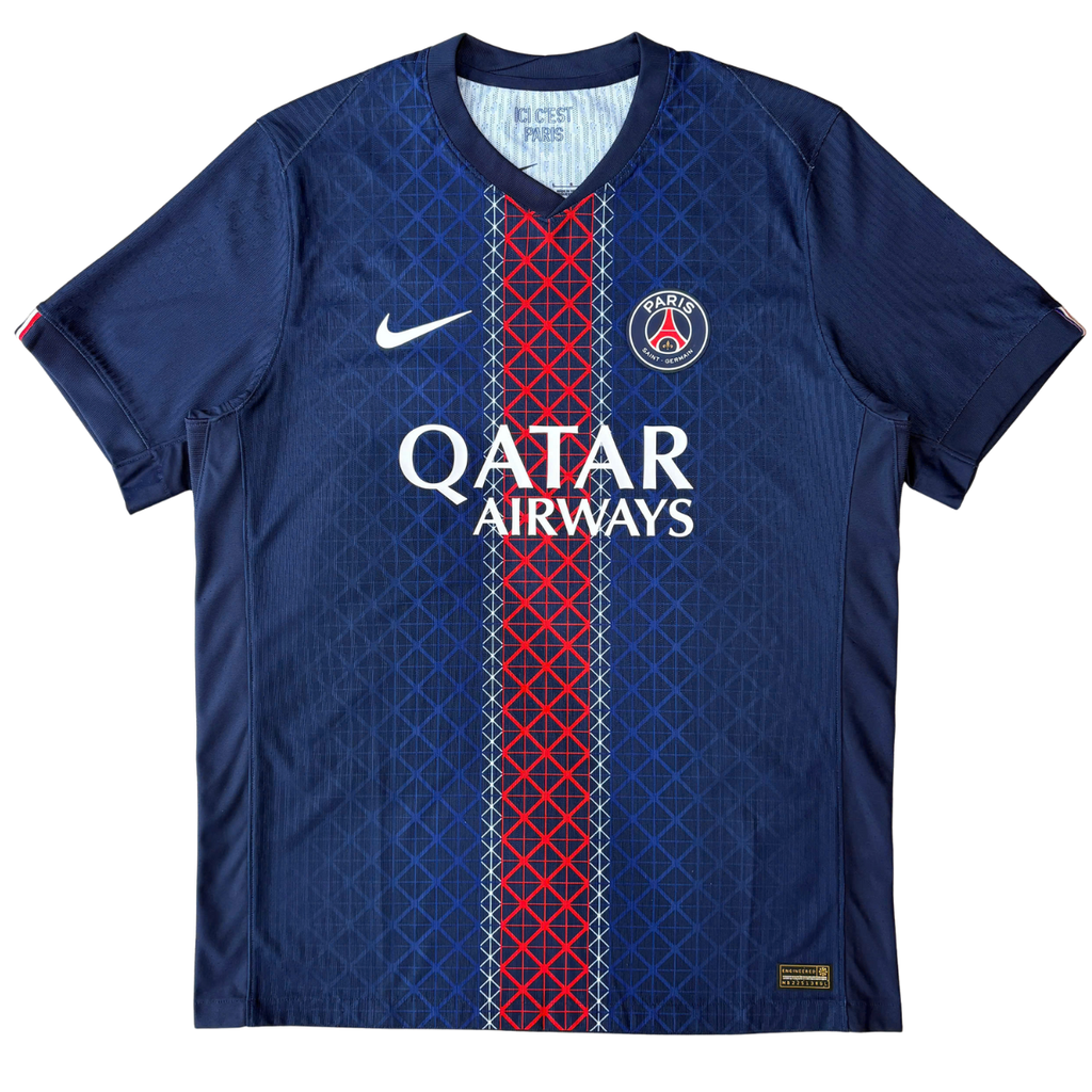 ÁO BÓNG ĐÁ PSG 2025/26 SÂN NHÀ CHÍNH HÃNG PLAYER KVARATSKHELIA #7 PHÔNG LIGUE 1 - HJ4547-411 - KHÔNG TAG - 10/10