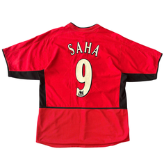 ÁO BÓNG ĐÁ MANCHESTER UNITED 2002/04 CHÍNH HÃNG BẢN FAN NAMESET SAHA 9