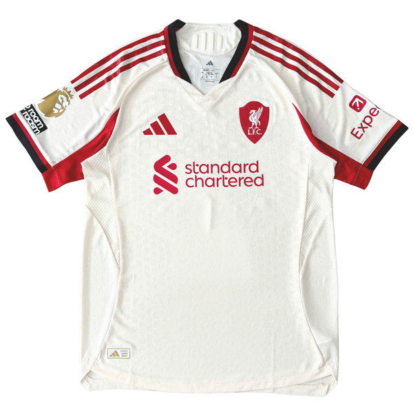 ÁO BÓNG ĐÁ LIVERPOOL 2025/26 SÂN KHÁCH CHÍNH HÃNG PLAYER DIOGO J. #20 PHÔNG EPL + PATCH EPL JV6488 - KHÔNG TAG - 10/10