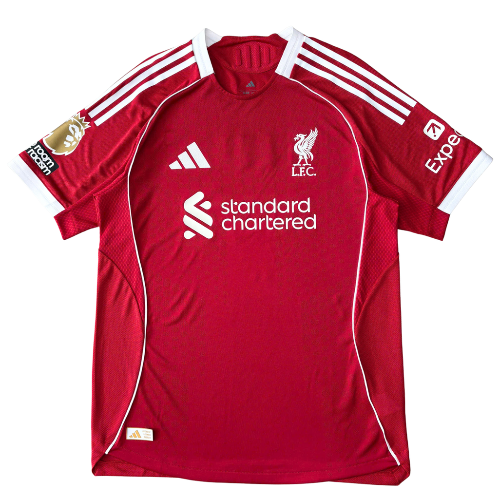 ÁO BÓNG ĐÁ LIVERPOOL 2025/26 SÂN NHÀ CHÍNH HÃNG PLAYER WIRTZ #7 PHÔNG EPL + PATCH JY4237 - KHÔNG TAG - 10/10