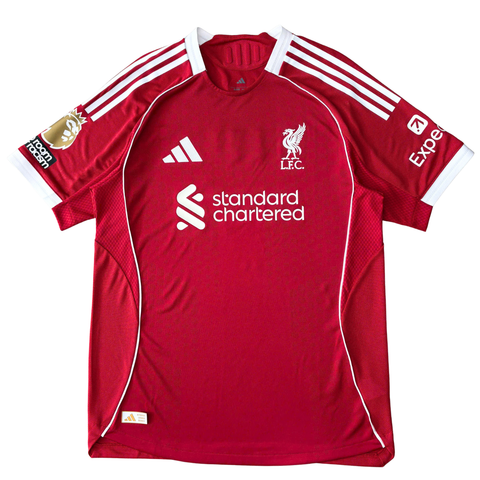 ÁO BÓNG ĐÁ LIVERPOOL 2025/26 SÂN NHÀ CHÍNH HÃNG PLAYER WIRTZ #7 PHÔNG EPL + PATCH JY4237 - KHÔNG TAG - 10/10