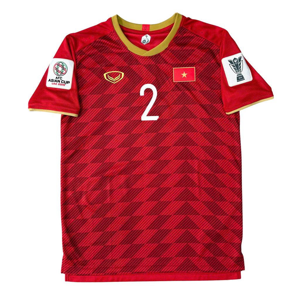 ÁO BÓNG ĐÁ VIỆT NAM 2019 SÂN NHÀ CHÍNH HÃNG PLAYER 038-923 - ĐỖ DUY MẠNH #2 + PATCH ASIAN CUP 2019