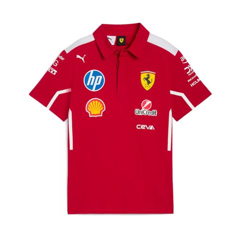 ÁO ĐUA XE SCUDERIA FERRARI 2025 TEAM POLO ĐỎ 763944-01