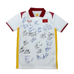 ÁO BÓNG ĐÁ VIỆT NAM 2021 SÂN KHÁCH CHÍNH HÃNG PLAYER + CHỮ KÍ ĐỘI TUYỂN NAM