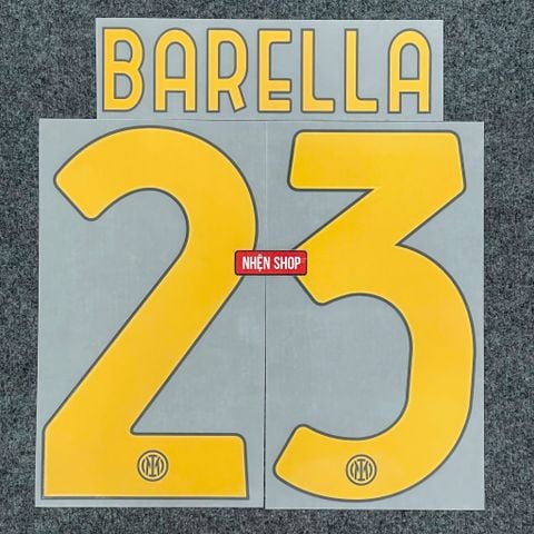 NAMESET BARELLA 23 AUTHENTIC INTER MILAN SÂN NHÀ 2026/27 SERIE A