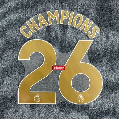 NAMESET CHAMPIONS 26 AUTHENTIC ARSENAL BẢN KỶ NIỆM VÔ ĐỊCH 2025/26 EPL