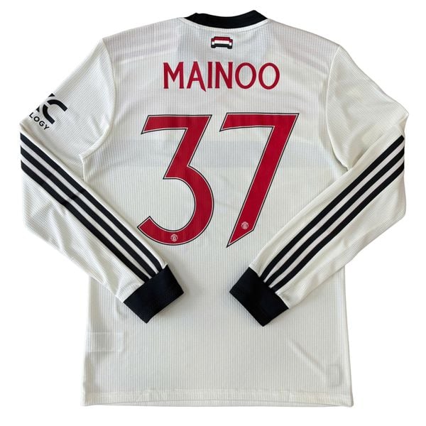 ÁO BÓNG ĐÁ MANCHESTER UNITED 2024/25 THỨ BA TAY DÀI CHÍNH HÃNG PLAYER - PATCH EUROPA LEAGUE + MAINOO #37 - IY7812