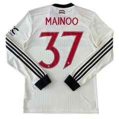 ÁO BÓNG ĐÁ MANCHESTER UNITED 2024/25 THỨ BA TAY DÀI CHÍNH HÃNG PLAYER - PATCH EUROPA LEAGUE + MAINOO #37 - IY7812