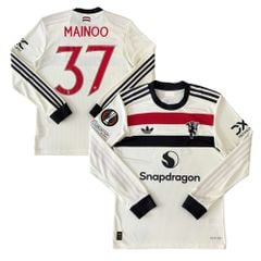 ÁO BÓNG ĐÁ MANCHESTER UNITED 2024/25 THỨ BA TAY DÀI CHÍNH HÃNG PLAYER - PATCH EUROPA LEAGUE + MAINOO #37 - IY7812