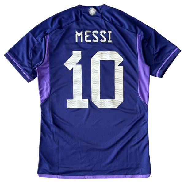 ÁO BÓNG ĐÁ ARGENTINA WC2022 SÂN KHÁCH CHÍNH HÃNG FAN - MESSI #10 - HF2159